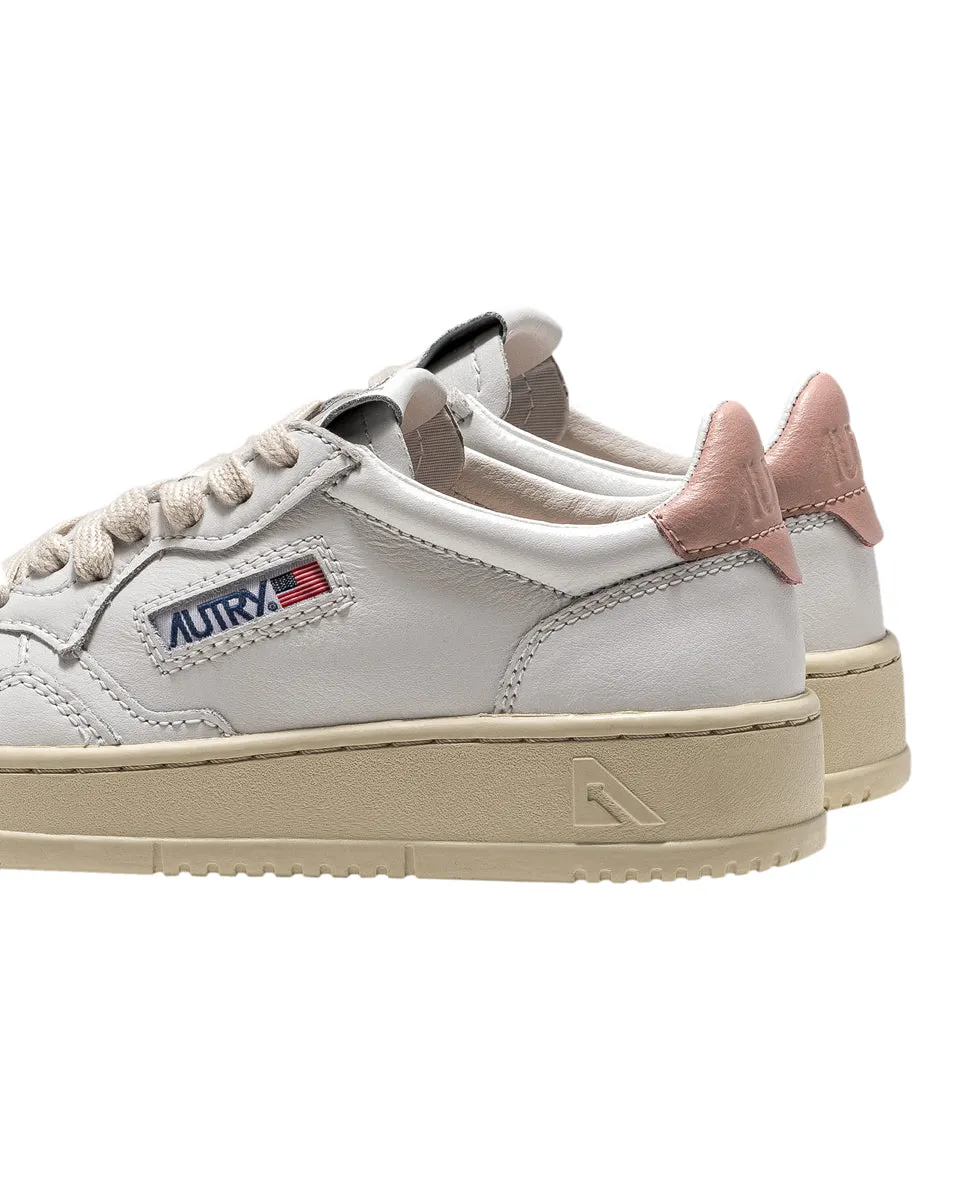 Autry 01 Low Wom Leat-leat Wht-pink